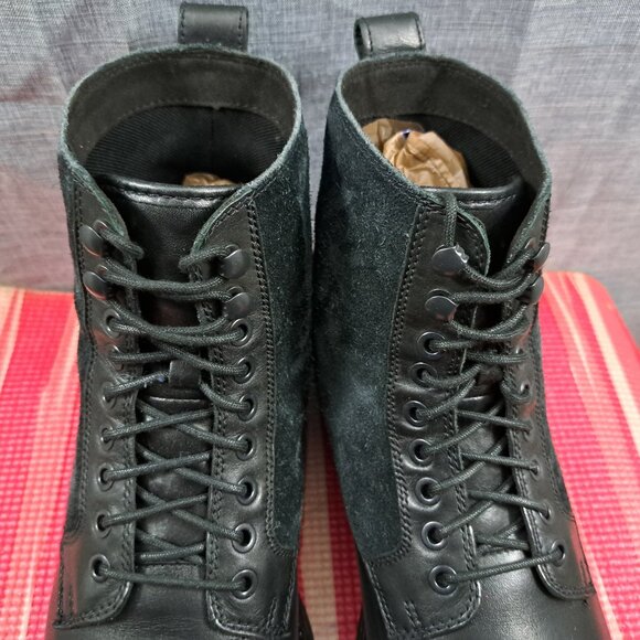 Cole Haan Mens Original Grand OS Cap Toe Laced Boots Black Leather Sz 10.5M - Picture 9 of 13